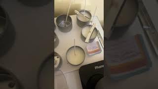 Making White Soy Wax Lavender Candles #soywax #lavender #candlemaking #candlesmakingathome