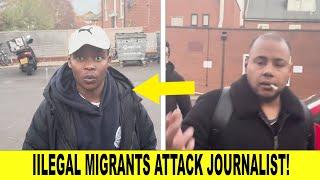 WATCH AS: British Political Party Leader ATTACKED By Illegal Migrants Outside Hotel!