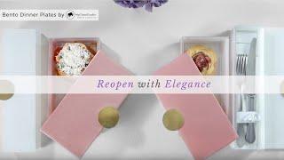 Pink Bento Box Presentation - Pink Bento Dinner Plates to Showcase Style