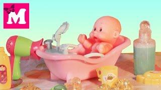 Кукла Пупсик в Ванночке КУПАЕМ и Заботимся Распаковка Набора Bath time doll Baby Girl Toy Videos