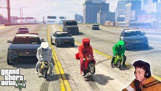 Mini BIKES vs POLICE CARS sa GTA 5!! (car chase) | Billionaire City RP