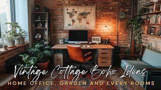 Vintage Cottage Boho Ideas: Home Office, Boho Garden Design And Every Room Inspiration