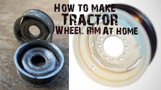 How to make mini tractors wheel rim at home/home made realistic toy#handmade #tractor #wheel#