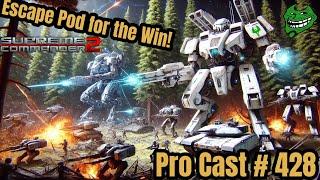 ‍️Escape Pod for the Win!‍️ Supreme Commander 2 Pro Cast# 428 1v1 on Open Palms - Steal Speaks