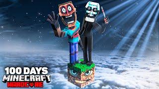 I Survived 100 Days On Horror One Block In Minecraft Hardcore!