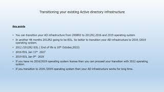 Active Directory transition ,migration from 2008R2 to 2012 and,2016 2019