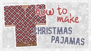 how to make christmas pajamas and reindeer slippers on roblox | for beginners