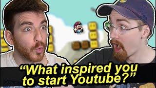 "What inspired you to start Youtube?" (featuring Mario Maker)