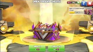 Last Day of Chapter 3 Tyrant Energy | Hatched Cyclops Dragon | Opened 388 Tyrant Energy Tickets