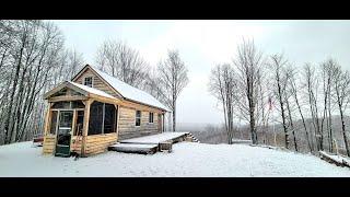 Full Off Grid Cabin Tour -  Check out our Tiny Self Built Cabin That Anyone Can Build!