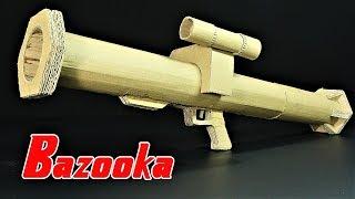 How To Make A Bazooka Rocket Launcher That SH00TS From Cardboard