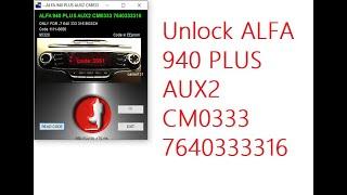 Unlock ALFA 940 PLUS AUX2 CM0333 7640333316