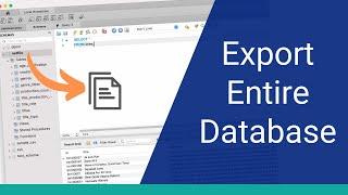 How to Export a Database in MySQL Workbench