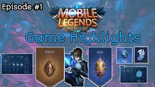 Gusion Road to Mythic Game Highlights in Mobile Legends 2020 episode#1