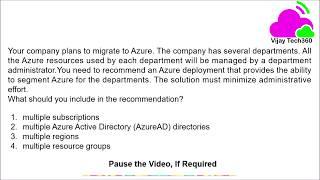 \Azure Fundamentals Practice Questions || #AzureFundamentals #AZ900  @Vijay Tech360 ​