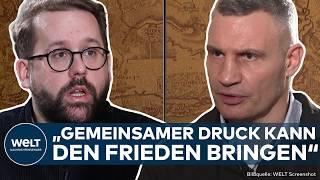 UKRAINE-KRIEG: "Frieden liegt den Händen der Diplomaten" Vitali Klitschko zur möglichen Waffenruhe