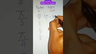 Convert Radians to Degrees Easily in Seconds! #short #shortvideo #maths #youtubeshorts #maths