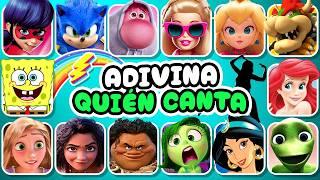 Adivina Quién Canta  Bob Esponja, Moana, Elsa, Rapunzel, Mario, Sonic, Ladybug