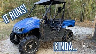 $400 YAMAHA RHINO RUNS AFTER COMPLETE REBUILD... BUT WITH AN ISSUE: CHEAPEST UTV BUDGET BUILD