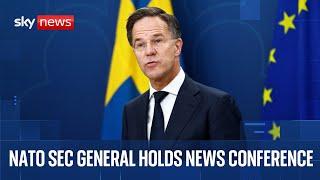 NATO Secretary General holds news conference after US strikes on Iran's nuclear facilities