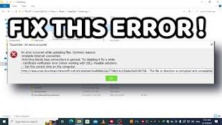 An error occurred while uploading files. Minecraft Tlauncher error fix 100%