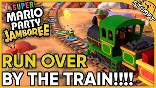 Don't get RUN OVER BY THE TRAIN! - Super Mario Party Jamboree (4-Player Gameplay)