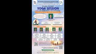 Weekly Virtual Yoga Sessions for the Members of ICAI located in Overseas Locations