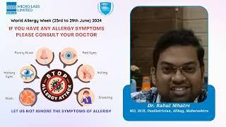 Dr. Rahul Mhatre is talking about Common causes of Allergies.