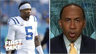 FIRST TAKE | Stephen A. DESTROY Anthony Richardson Over Leaving Colts Game for Being 'Out of Breath'