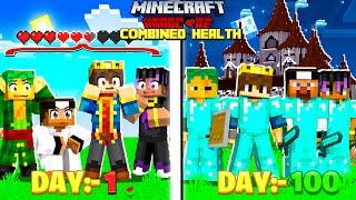 THE END - 100 Days But Our HEALTH IS COMBINED in Hardcore Minecraft 