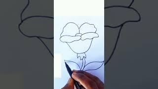 Drawing of the Flower  Step by step by #Himesh ke art#drawing #shorts