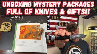 Unboxing Mystery Packages Full Of Knives & Gifts!