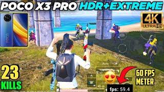 POCO X3 PRO HDR+EXTREME (4K) 60 FPS PUBG TEST I POCO X3 PRO PUBG WITH FPS METER | Pubg Mobile