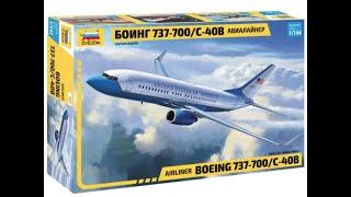 Boeing 737-700 C-40B 1:144 Zvezda Scale Model Kit Review