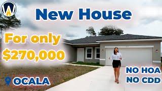 New Home for $270,000 in Ocala, FL  || NO HOA NO CDD