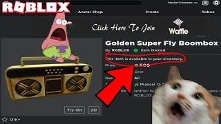 I bought the Golden Super Fly Boombox in Roblox (Golden Radio) then testing it