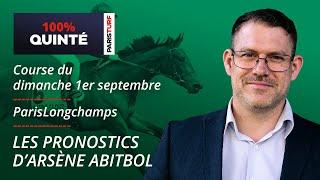 Pronostics Quinté PMU - 100% Quinté du Dimanche 1er septembre à ParisLongchamp