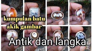 kumpulan batu akik motif gambar antik langka