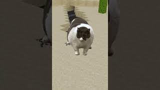 funny fat cat play minecraft #minecraft #cat #meme