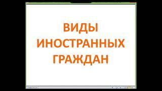 Виды иностранцев и их законное нахождение на территории РФ