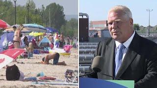 'Don't be pooping on the beach': Doug Ford on Wasaga reports