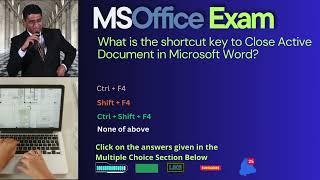 What is the shortcut key to Close Active Document in Microsoft Word || MSoffice Exam || schoolhelp