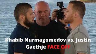 Khabib Nurmagomedov vs Justin Gaethje FACE OFF | UFC 254 Beach