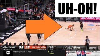 Arike Ogunbowale Makes Kelsey Plum FALL But Can't Hit Shot After Plum Grabs Her | WNBA All-Star Game