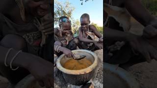 Wow That's awesome See How Bushmen are Very happy with Their traditional food#africa #villagelife