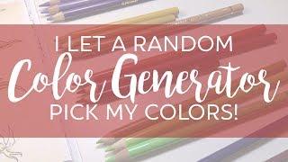 I let a RANDOM COLOR GENERATOR pick my colors!  - A PencilStash Tutorial