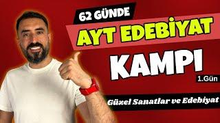 Güzel Sanatlar ve Edebiyat / 62 Günde AYT EDEBİYAT Kampı 2024 +PDF 1.Gün / Deniz Hoca