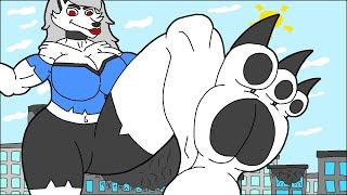 LOONA WOLF FURRY MOMMY GIANTESS MUSCLE GROWTH UNAWARE POV