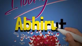 Abhirut Name Art Love Whatsapp Status | Abhirut Couple Name Video #NameArt #Abhirut #shorts