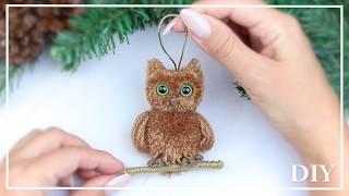 NEW! How to make an amazing OWL from yarn on your fingers  DIY NataliDoma